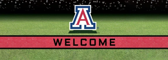 University of Arizona block A logo above welcome banner.